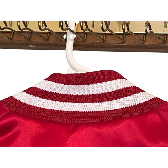 1990 St. Louis Cardinals XL Chalk Line Snap Button Bomber Jacket Vintage USA - Picture 11 of 16